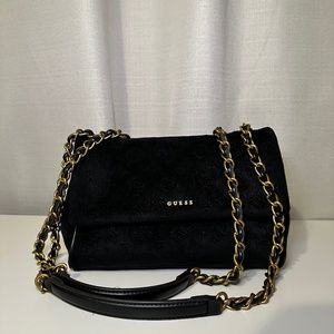 Inia Velvet Convertible Crossbody, Black